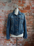 ZARA distressed denim jacket