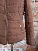 WOOLWORTHS toffee fur trim puffer