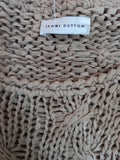 JENNI BUTTON caramel rope knit jersey