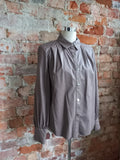 ZARA mauve pleather shirt