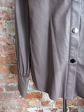 ZARA mauve pleather shirt