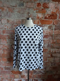 ZARA bold polka dot top