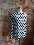 ZARA bold polka dot top