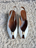 VINTAGE Kurt Geiger stacked demi wedge
