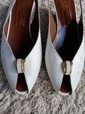 VINTAGE Kurt Geiger stacked demi wedge