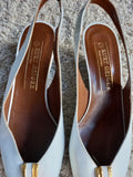 VINTAGE Kurt Geiger stacked demi wedge