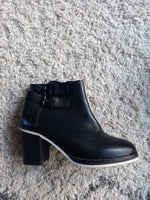 TRENERY full leather two tone ankle boots