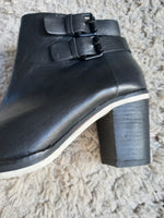 TRENERY full leather two tone ankle boots