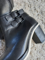 TRENERY full leather two tone ankle boots