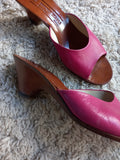 VINTAGE Bruno Magli cerise heels