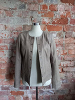 POETRY mushroom leather jacket