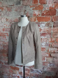 POETRY mushroom leather jacket