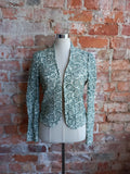 ZARA sage and cream lace jacket