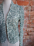 ZARA sage and cream lace jacket