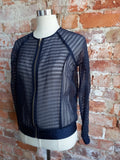 ZARA navy sheer bomber