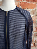 ZARA navy sheer bomber