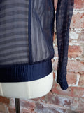 ZARA navy sheer bomber