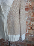 PAOLA BURANI beige and cream knit
