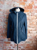 ZARA navy and white rain jacket