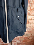 ZARA navy and white rain jacket