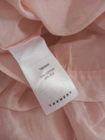 TRENERY silk blend pale pink semi sheer blouse