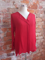 TRENERY red silk blouse