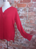 TRENERY red silk blouse