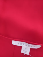 TRENERY red silk blouse