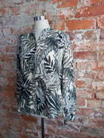 TRENERY leaf print linen shirt