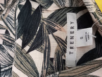 TRENERY leaf print linen shirt