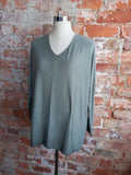 MADE IN ITALY olive knit with silver lining