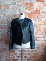 TRENERY napa leather black biker  jacket