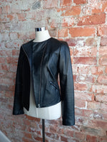 TRENERY napa leather black biker  jacket