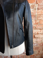 TRENERY napa leather black biker  jacket