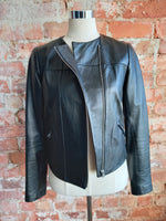 TRENERY napa leather black biker  jacket