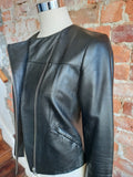 TRENERY napa leather black biker  jacket