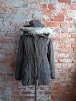 FOREVER NEW mocha faux fur lined parka