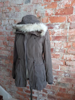 FOREVER NEW mocha faux fur lined parka