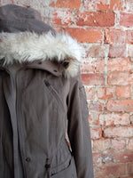 FOREVER NEW mocha faux fur lined parka
