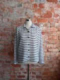 ZARA navy stripe blouse