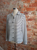ZARA navy stripe blouse