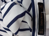 ZARA navy stripe blouse