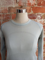LULU LEMON pale blue active wear top