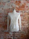 CREAM crotchet like crop top