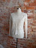 CREAM crotchet like crop top