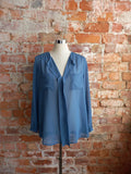 JAY JAYS sky blue semi sheer blouse