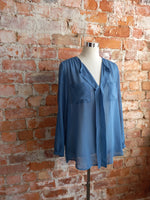 JAY JAYS sky blue semi sheer blouse