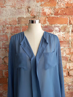 JAY JAYS sky blue semi sheer blouse