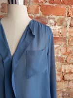 JAY JAYS sky blue semi sheer blouse
