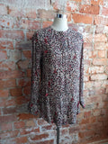DESRAY , beige and raspberry leopard blouse